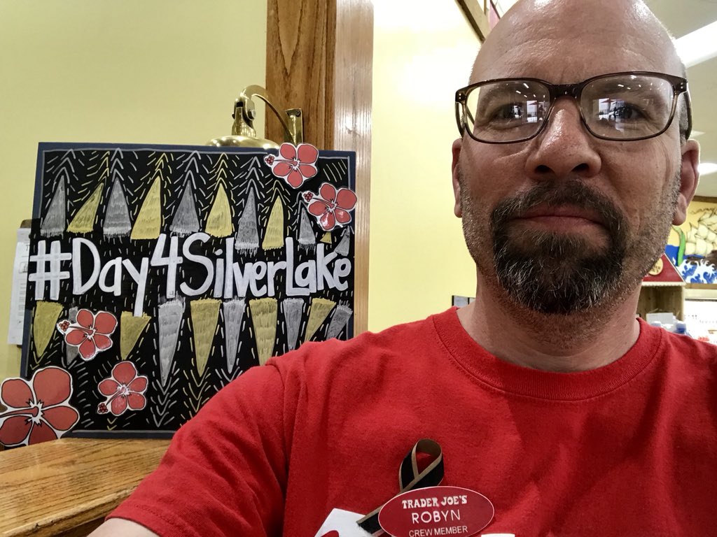 RobynGorgos's tweet photo. 171 Pasadena is full of red shirts.  It’s amazing to see the love for Mely, and the support from Trader Joe’s all across the country.  We truly are a family.  #Day4Silverlake #family #melydacorado #Mely https://t.co/ntW2ng1jTu