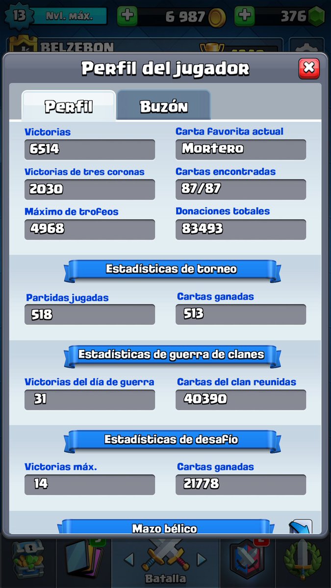 Busco equipo competitivo de Clash royal para desempeñar rol de jugador
Mucha experiencia en competitivo previa proveniente a más d un año en el equipo de <a href="/TeamExoticsCR/">Team Exotics</a> 
Mis stats: