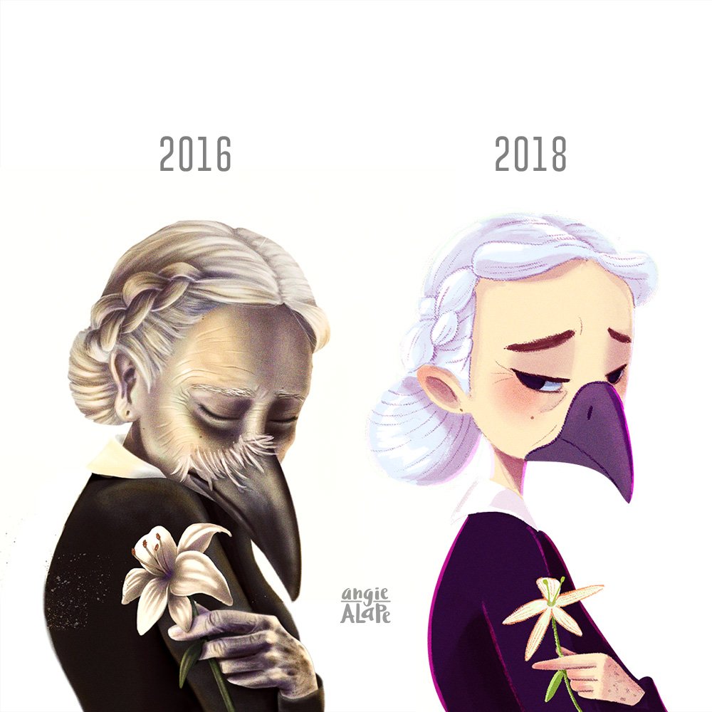 Traigo un 2en1, pero como soy mala para resumir caracteres los invito a que revisen en el enlace 😊  instagram.com/p/BlyN9L3h-Ib/…

#drawthisinyourstyle #illustration #redraw #portrait #challenge #instagram #art #digitalart