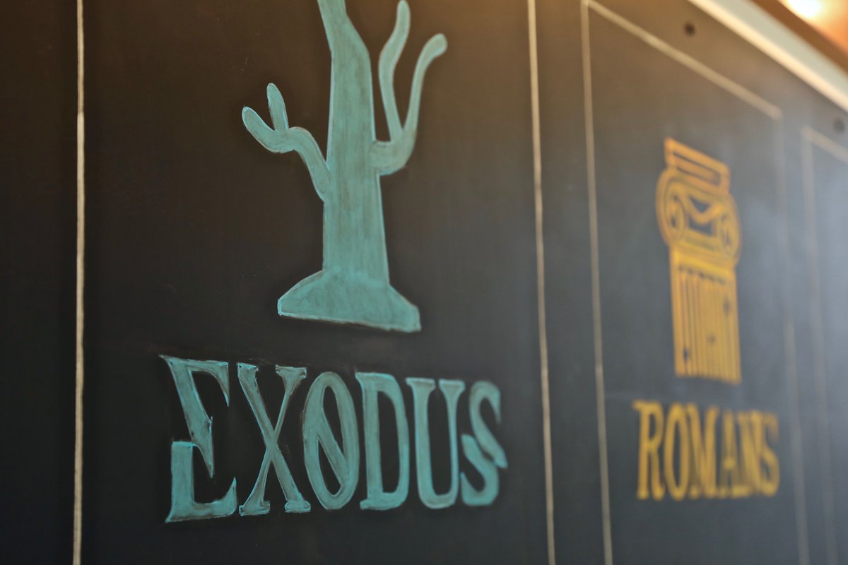 This is the last weekend we will spend in our Exodus series! Consider this your invitation to join us tonight at 5pm or on Sunday at 9:30am, 11:15am, and 5pm. Our live stream will be active during our Sunday morning services! (Chalkboard art design courtesy of Noah Woodward)