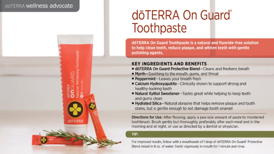 SpOILedbyOilsCA's tweet photo. One of my fave #doTERRA products is the OnGuard toothpaste. Flouride free & with flavours of cinnamon & mint, it's always on my order list.
#getspoiledbyoils #lifenaturally #lovemyeos #essentialoils https://t.co/wcnC8quwIb