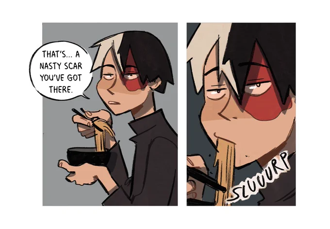 i had to do a redraw of the biggest burn in bnha history, feat. todoroki absolutely DECIMATING his shitty father 