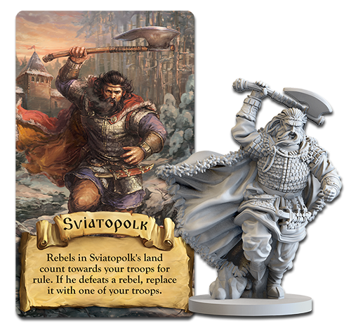 1. Sviatopolk – pictured here, is nicknamed "The Accursed" / "The Damned" because shortly after the succession war broke out, he orchestrated a triple assassination of his brothers. (though some historians believe that one or more of the murders was pinned on Sviatopolk)