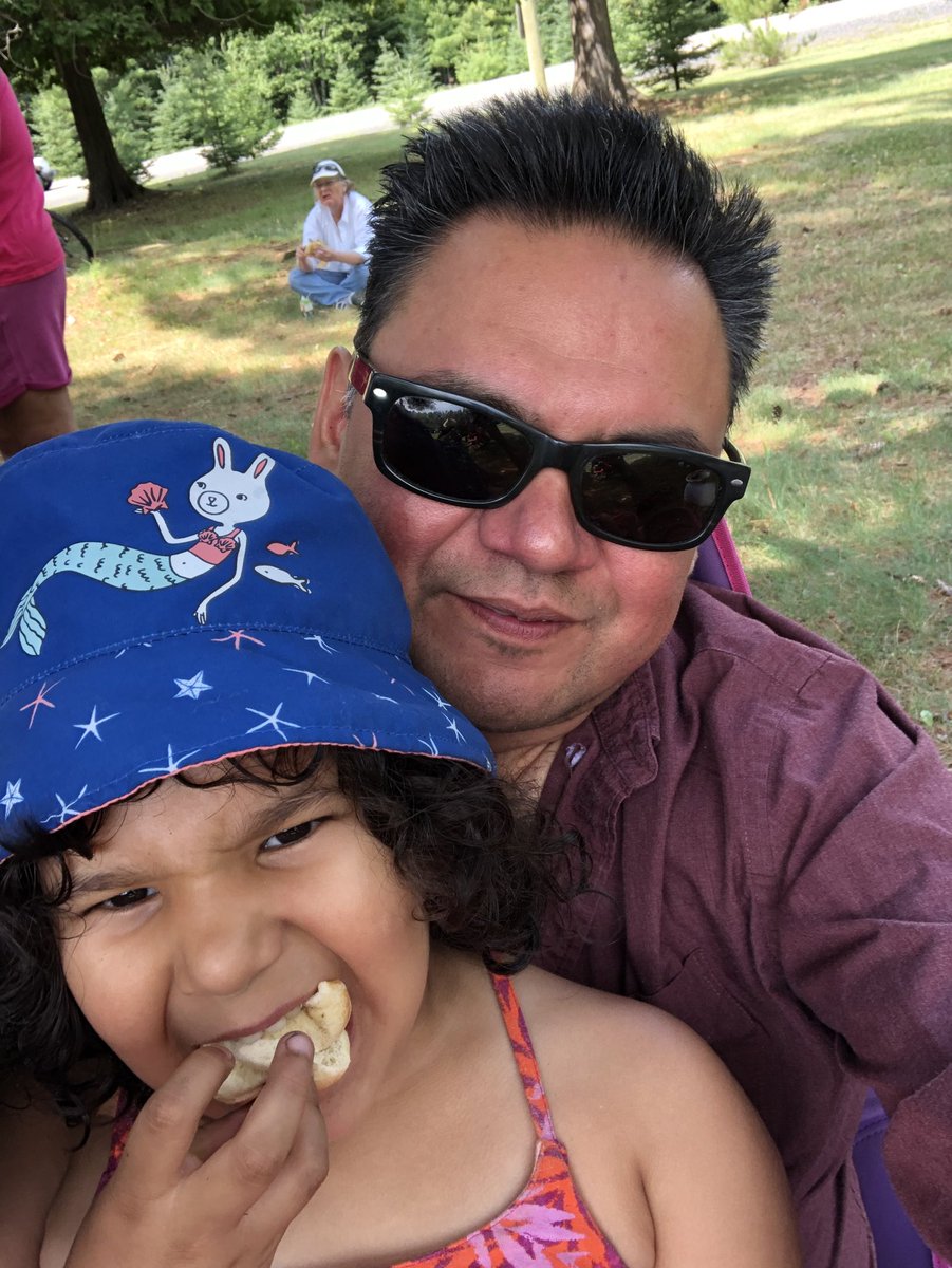 Enjoying spending time with family and friends at Aroland community bbq