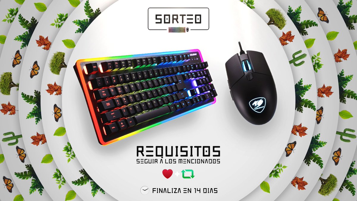 📣SORTEAMOS UN PACK GAMING (TECLADO + MOUSE)🎮

➡Envió a Todo el mundo🛫

Requisitos⤵

Dar RT🔁, Seguir a <a href="/ProGamesTM/">PRO GAMES™🎮</a>
Suscribirse + ver vídeo completó📷:
youtu.be/9AZRBal5hRM

Finaliza: 01/08/18