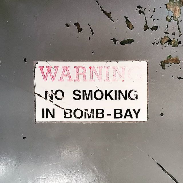 doug_picirillo's tweet image. #nosmoking in the #bombbay - a reasonable precaution (There were no live bombs on this #WWII Consolidated B-24J Liberator.) ift.tt/2uYzIEK
