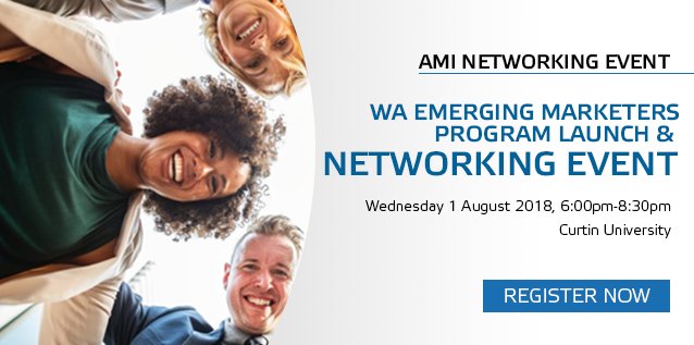 Calling all marketers, and marketing students and graduates in #Perth. Our Emerging Marketers Program Launch 2018 is launching this week. Louise Scott, Executive Director on Strategy, Brand &amp; Marketing Services at Tourism WA will speak. Come and network. 
ow.ly/NP4o50i4EeJ