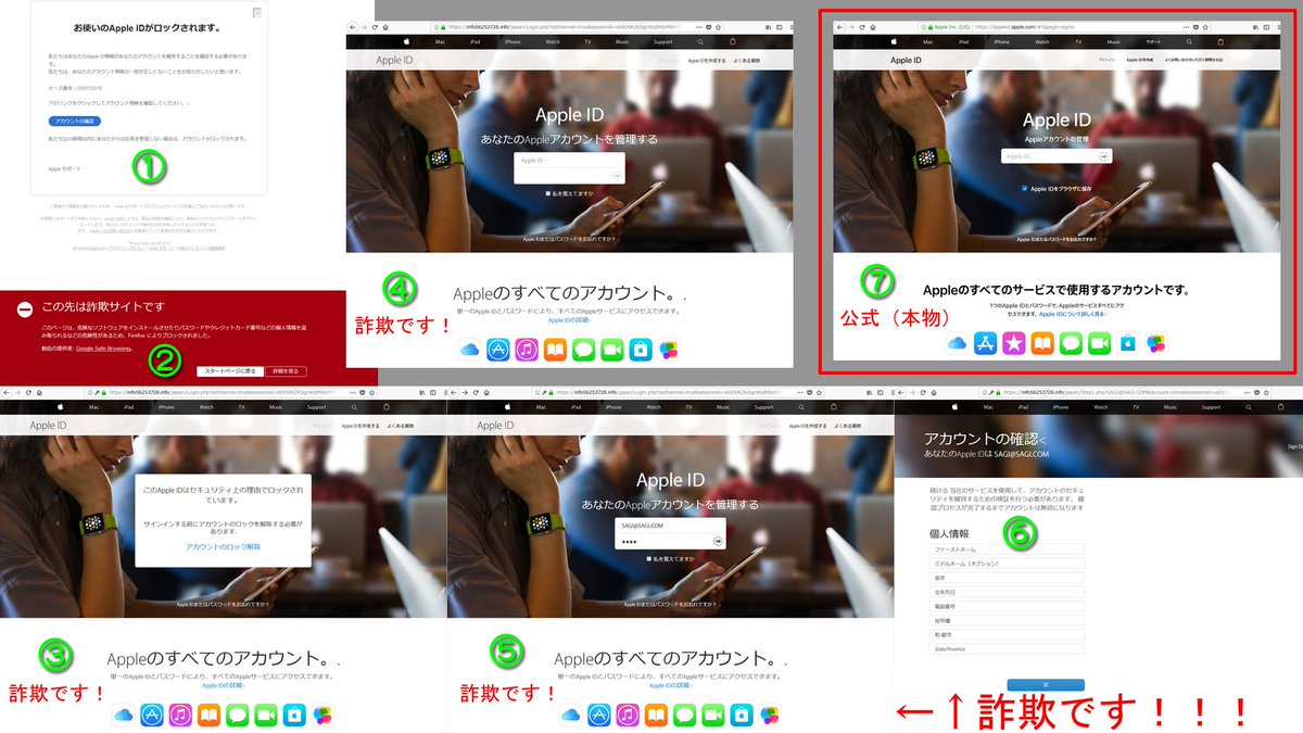 お使いのApple IDがロックされます。詐欺