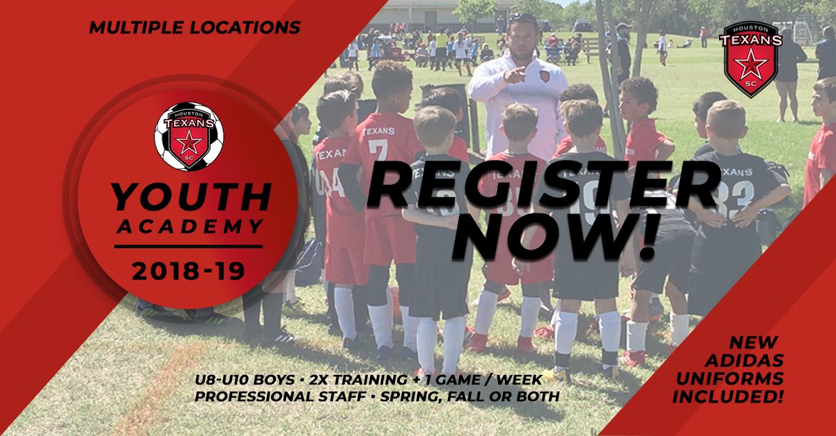 TexansSoccer's tweet photo. Sign up for our Youth Academy and Technical Training programs this Fall!! 🔴⚫️🎯

Find out more about these programs serving U6-U10 boys at multiple locations in Houston at https://t.co/dcEuYzfGAN 

#youthsoccer #youthacademy https://t.co/fUU0rtKqYN