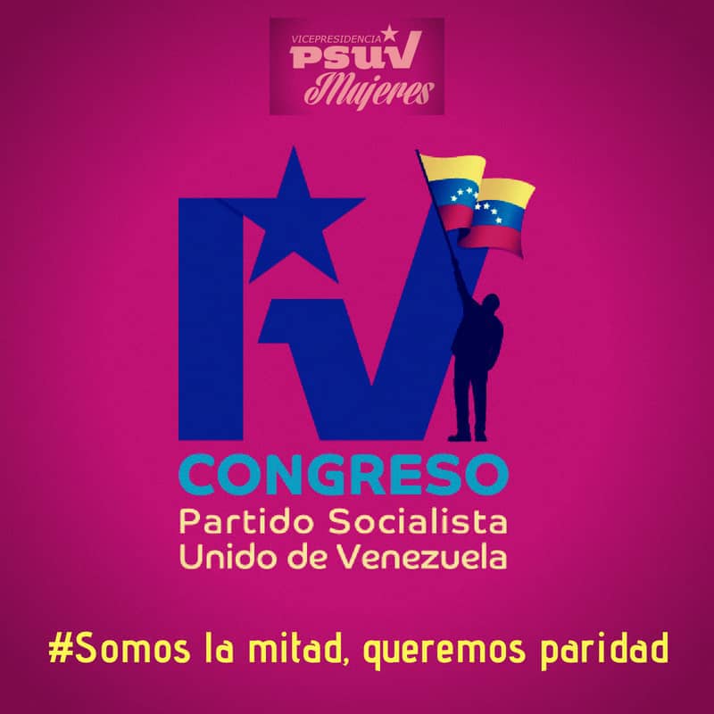 Mujeres del <a href="/PSUVMujeres/">Mujeres PSUV</a> desde el IV Congreso del <a href="/PartidoPSUV/">PSUV</a> debatiendo con propuesras claras #FeminismoSocialistaRumboAlIVCongreso