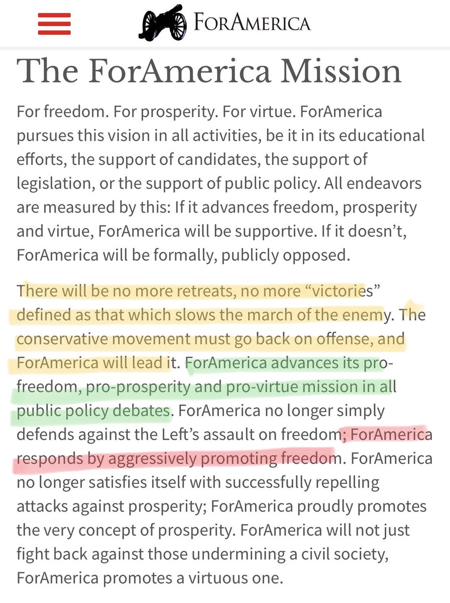 ‘ForAmerica’ asserts they are on the offensive -“responds by aggressively promoting freedom”