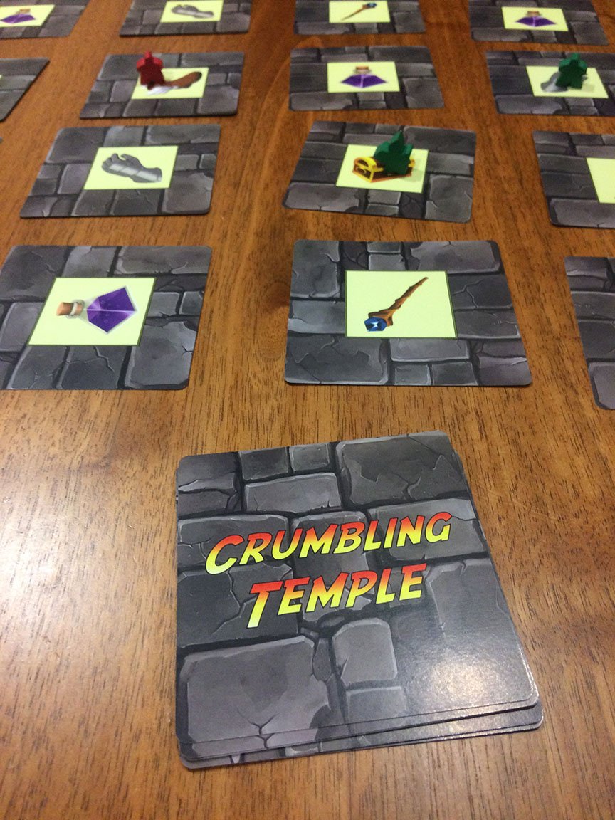 BrokenMaskGames's tweet photo. Here is a small preview of our next game, Crumbling Temple, which we'll be demoing at #FEPH2018 from @DE_Gaming. Crumbling Temple is a tile destroying microgame about looting a cursed temple for 2-4 players. Will your team safely make it out of the temple with all the artifacts? https://t.co/gHIWBfrKLS