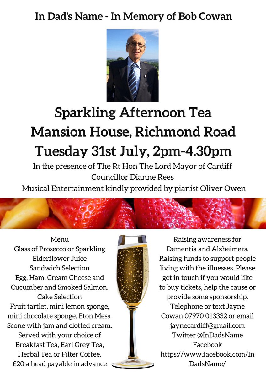 Huge thanks to <a href="/TheCelticManor/">Celtic Manor Resort</a> for sponsoring the prosecco for the Afternoon Tea on Tuesday afternoon. Final numbers need to be in tomorrow so if you’d like to come please let me know before 5pm tomorrow. Looking forward to hearing <a href="/oliverwowen/">Oliver Owen</a> play the piano.