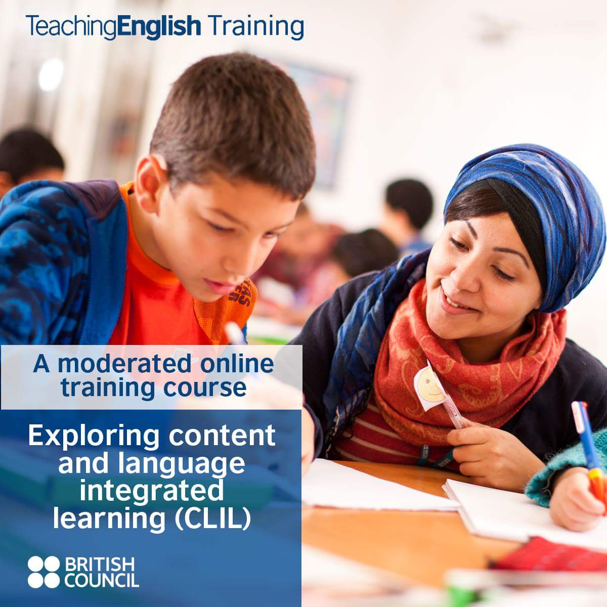 TeachingEnglish's tweet photo. Learn about #CLIL (Content and Language Integrated Learning) and how to apply it in your teaching context on this moderated online training course.
💥 Find out about the course content, its duration and price here: https://t.co/ViSQr0P3Z1
#CPD #OnlineCourse https://t.co/D7gig7mRqh