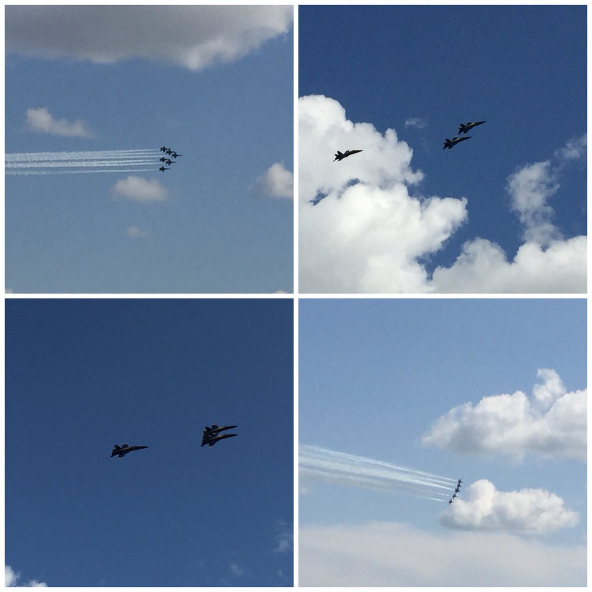 I will never tire of watching these guys! Current view from my deck #navyblueangels