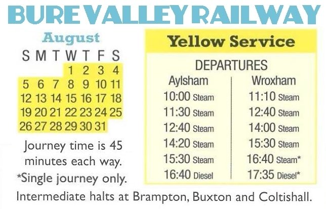 BureValley's tweet photo. @BureValley Railway train services run daily throughout the summer holidays....... https://t.co/D14oY6QtQZ