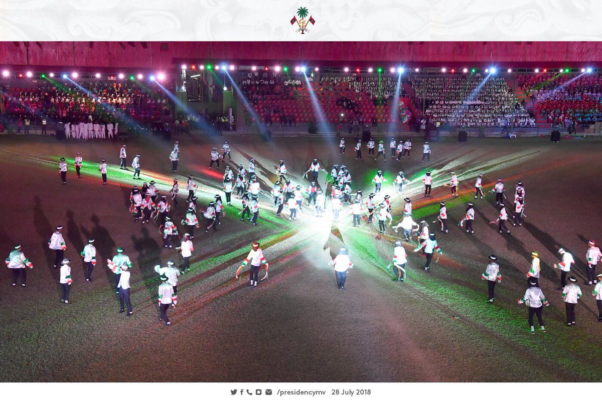 ahmed_narysh's tweet photo. Excellent performances by the schools and MNDF during tonight's #IndependenceDay festivities! Congratulations and Happy 53rd Independence Day! 
#Independence53 #Minivan53 https://t.co/gij3SVLM9x