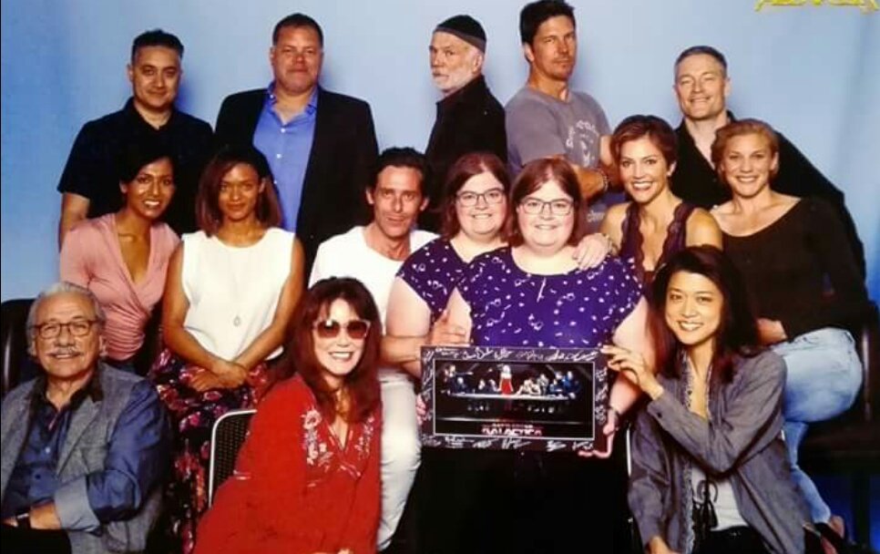BSGmuseum's tweet photo. We've noticed a lot of convention announcements this week! This brings us to ask you: What has been your favorite convention experience involving the cast/crew of #BattlestarGalactica #BSG? Picture sharing is of course encouraged 🤗🤗 https://t.co/ZSesZigbtt