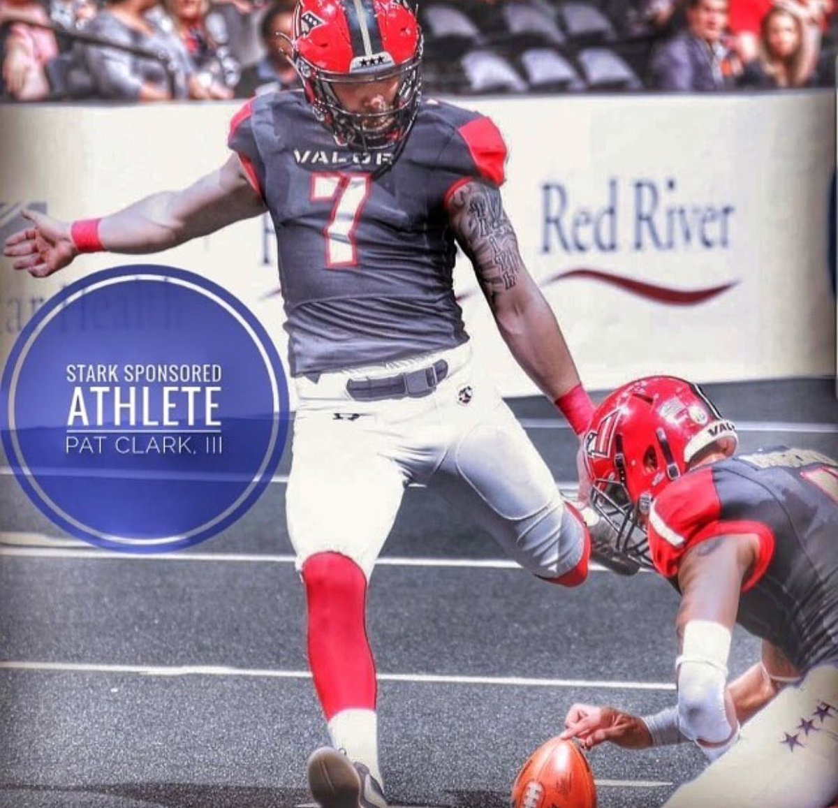 StarkNoLimits's tweet photo. Shout out to #STARK #SPONSOREDATHLETE #patclarkiii of the Washington Valor! 
Good luck Pat in the 2018 Arena Football League  #arenabowl tonight! Tune into CBSSports at 7PM! https://t.co/fDX7riyfzH