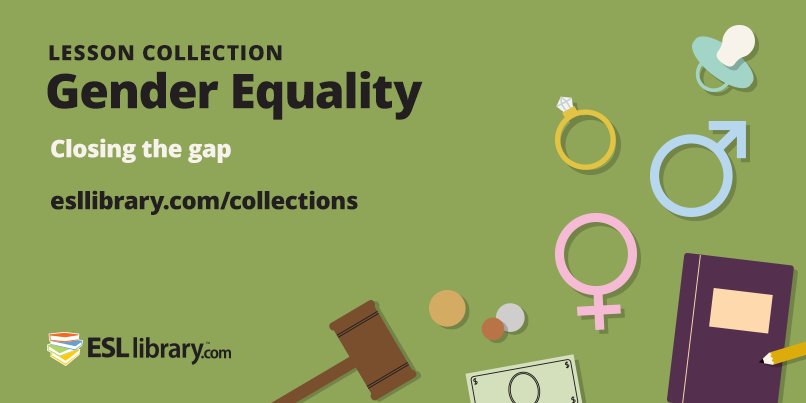 Gender Equality Lesson Collection: esllibrary.com/collections/18… #ELT #ESL #Discussion #Reading #TeachingMaterials