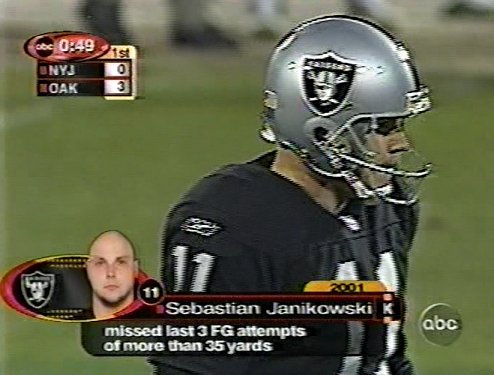 BlackFoxRaider's tweet photo. Media are such haters. Especially @abc with Al Michaels &amp; Dan Fouts. Eventhough Jano is in Seattle now, I Still Love Me Some #SEABASS11.
#2001WCD #ARaiderLife☠️ https://t.co/1GFujj2HKY