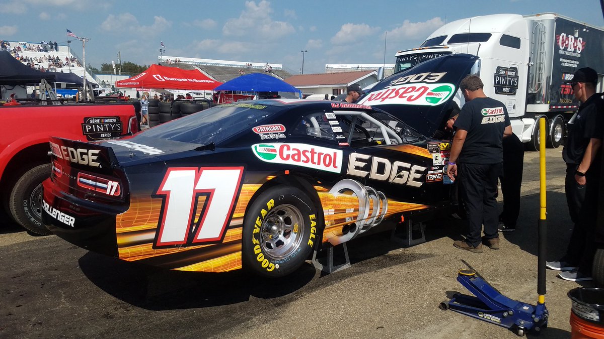 NASCARCanada_'s tweet photo. @DJKRacing and crew habe completed their engine swap and will and ready for #LUXXUR300 qualifying here at @EIRNASCAR. @NASCARHomeTrack @Pintysfoods @NASCARonTSN #TrueNorthStrongAndFast #NASCARWEEK https://t.co/qtglxrNrK3