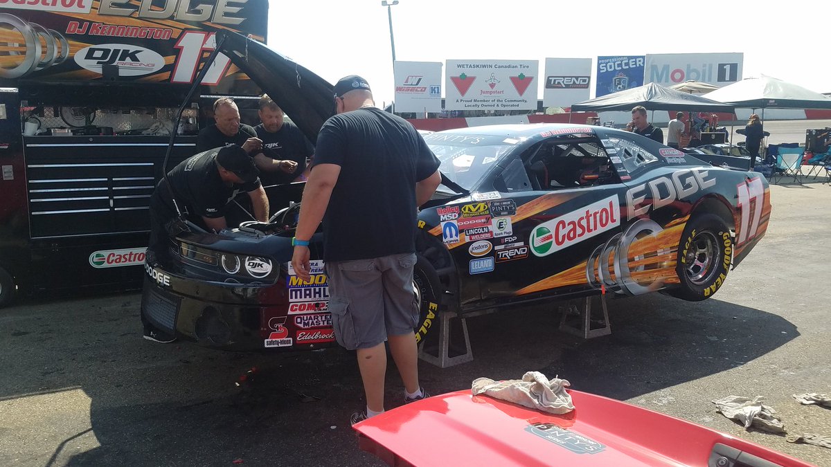 NASCARCanada_'s tweet photo. @DJKRacing and crew habe completed their engine swap and will and ready for #LUXXUR300 qualifying here at @EIRNASCAR. @NASCARHomeTrack @Pintysfoods @NASCARonTSN #TrueNorthStrongAndFast #NASCARWEEK https://t.co/qtglxrNrK3
