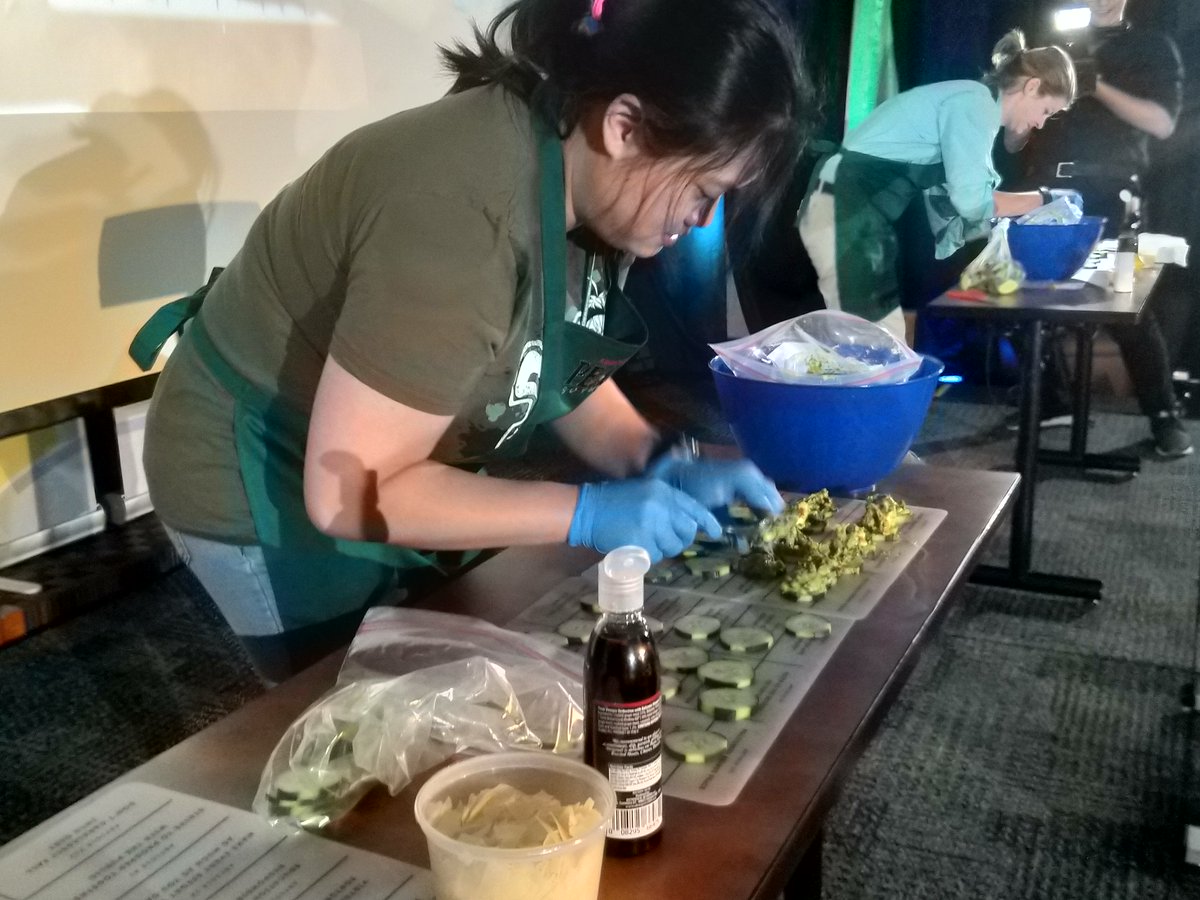 IEEEUSA's tweet photo. We have a chef contest on stage with @starkravingchef Patrick Stark and two volunteers at #FLFAustin! #throwdown https://t.co/FqkOjd6sBd