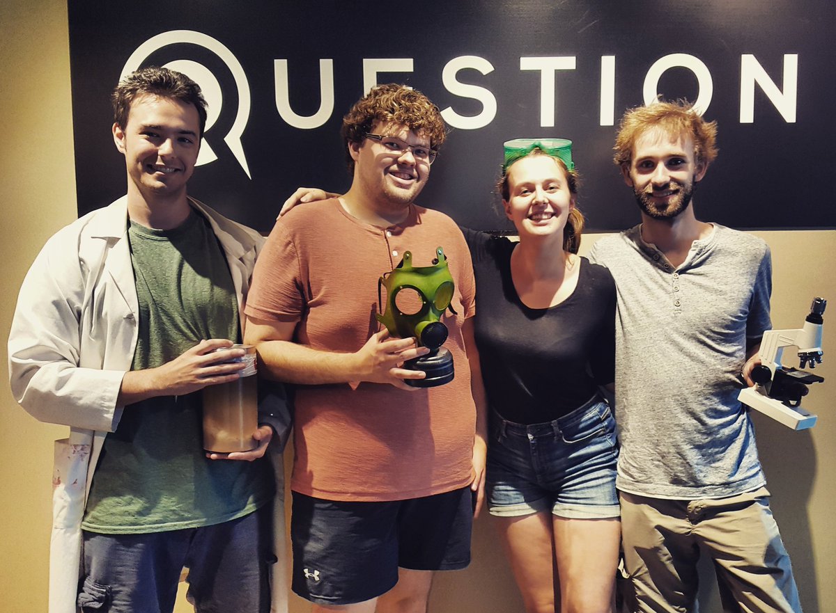 QuestionGamesca's tweet image. NOUVEAU TEMPS RECORD!
MISSION VIRUS: 28.31 restantes sur la minuteur sans demander d'indices additionnel 

NEW RECORD TIME! 
MISSION VIRUS: 28.31 left on the clock without asking for extra hints

Great job! Bon travail!
#montreal #EscapeRooms