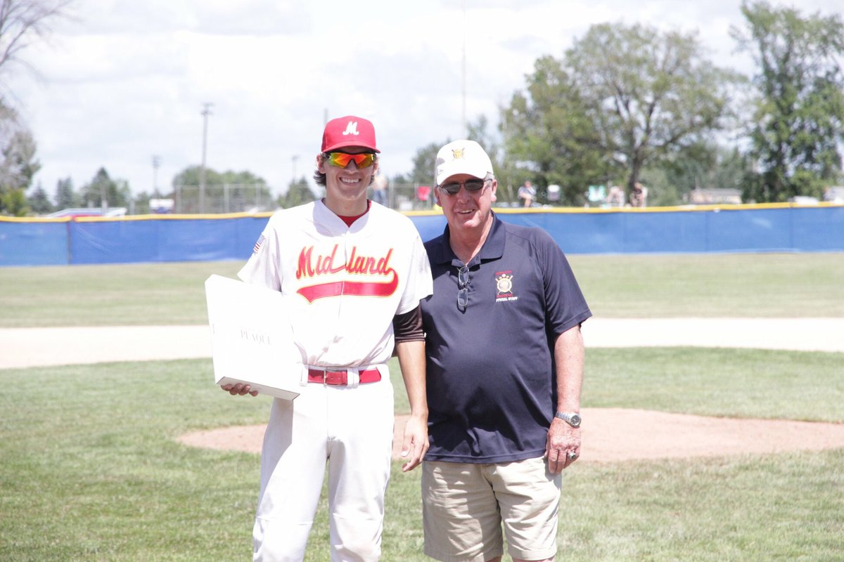 Congrats to <a href="/Tyler9David/">Tyler David</a> from <a href="/BerryhillP165/">Berryhill Baseball</a> on receiving the Kiki Cuyler award as the MVP of the <a href="/MILegion/">Michigan Legion</a> State Tournament.