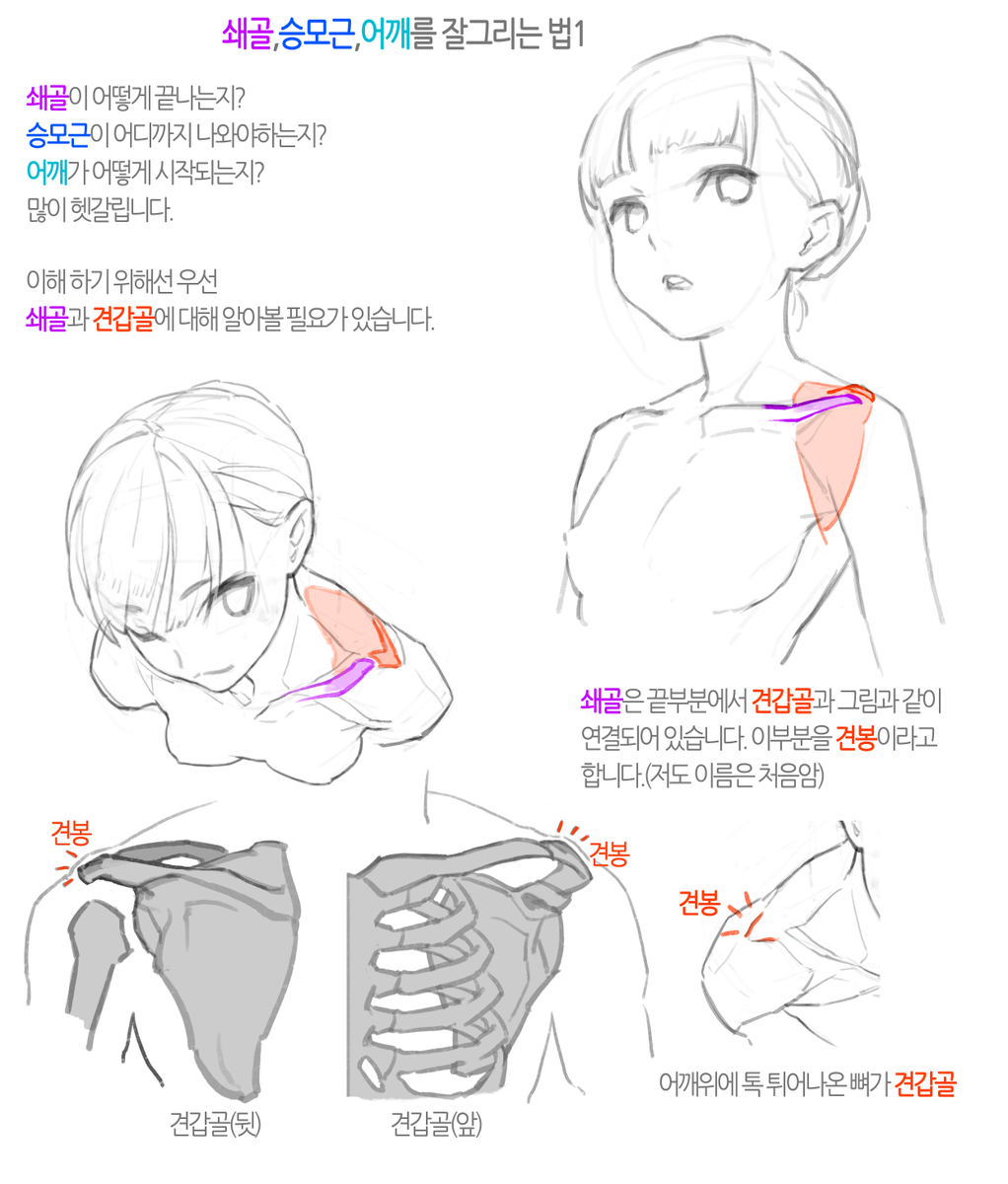 어깨부분 튜토리얼
정신없이 쓰다보니 너무 길어졌네요ㄷㄷ 