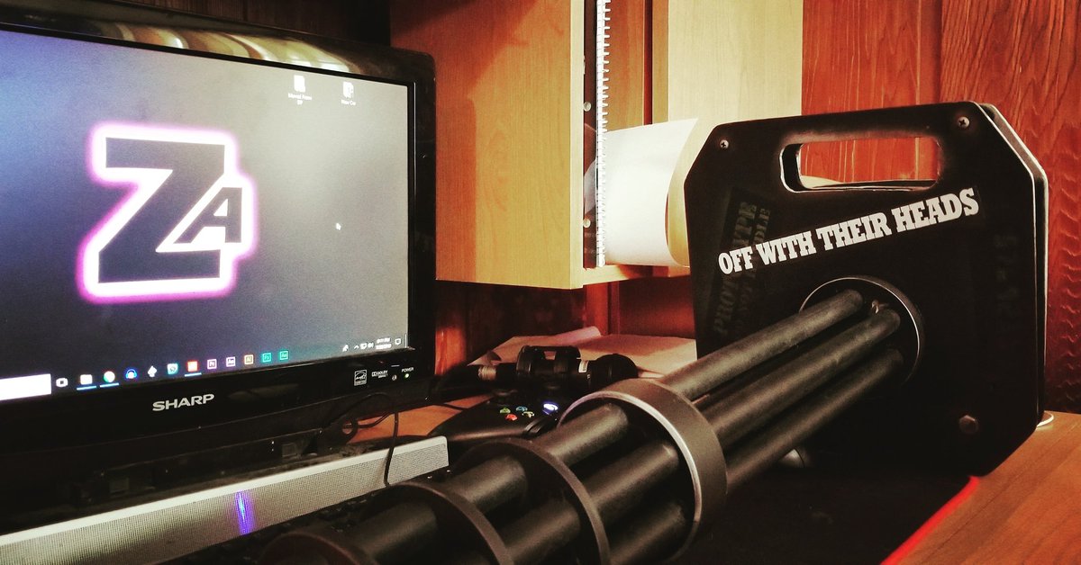 ThatRayKlein's tweet photo. Sometimes, when your filming a badass action zombie movie, you acquire things like the minigun. #dreamchasing #ProductionBuddy #Production #Indielife #filmmaker #NoQuit #Badass #Movie #indiefilm #Zombieapocalyptica https://t.co/2g1X61tEgE