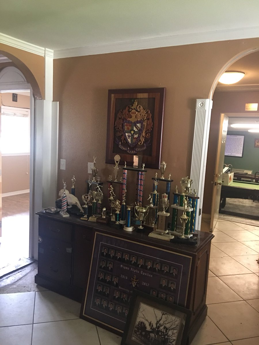 Just finished replacing the floor in our President’s office at the E house. Looking forward to the expansion that’s coming this semester! #WeHaveOneTheyDont