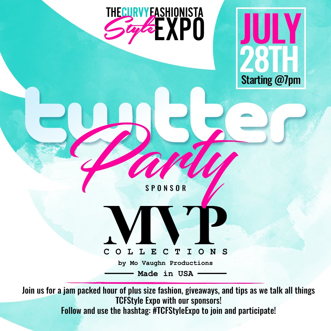 It’s almost time! Are you ready to chat all things #BigandTallFashion and #bodypositive with @MVPCollections ? Join us at 7pm est!   
 #TCFStyleExpo & #MVPBody?