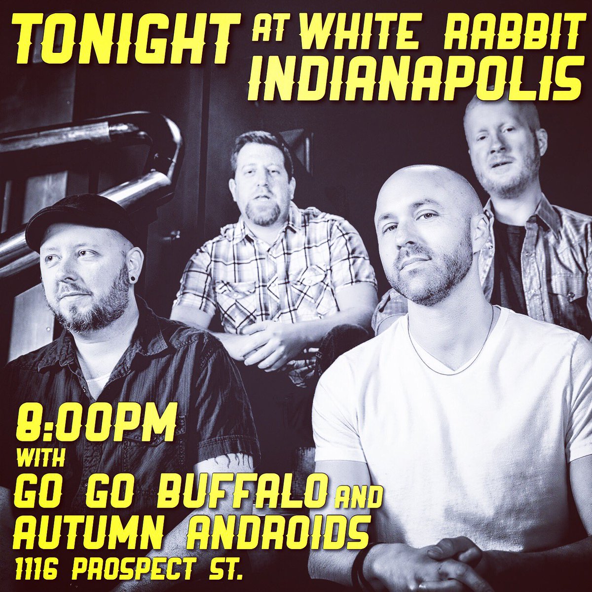 Ready to rock the <a href="/whiterabbitcab/">White Rabbit Cabaret</a> tonight with <a href="/GoGoBuffalo_USA/">Go Go Buffalo</a> and <a href="/AutumnAndroids/">Autumn Androids</a> #rocknroll #indianapolis