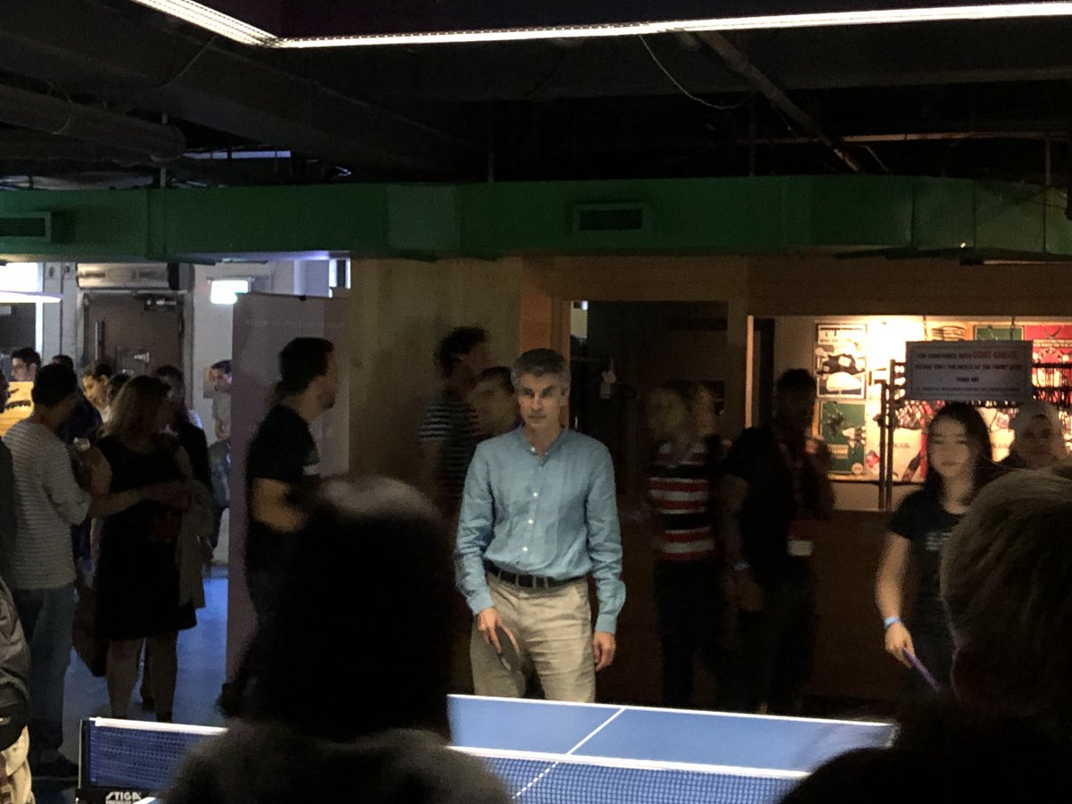 williamfalcon's tweet photo. Backproping through ping pong with @joshuaBengio @VectorInst #deeplearningsummerschool https://t.co/b2PrnrZpYU