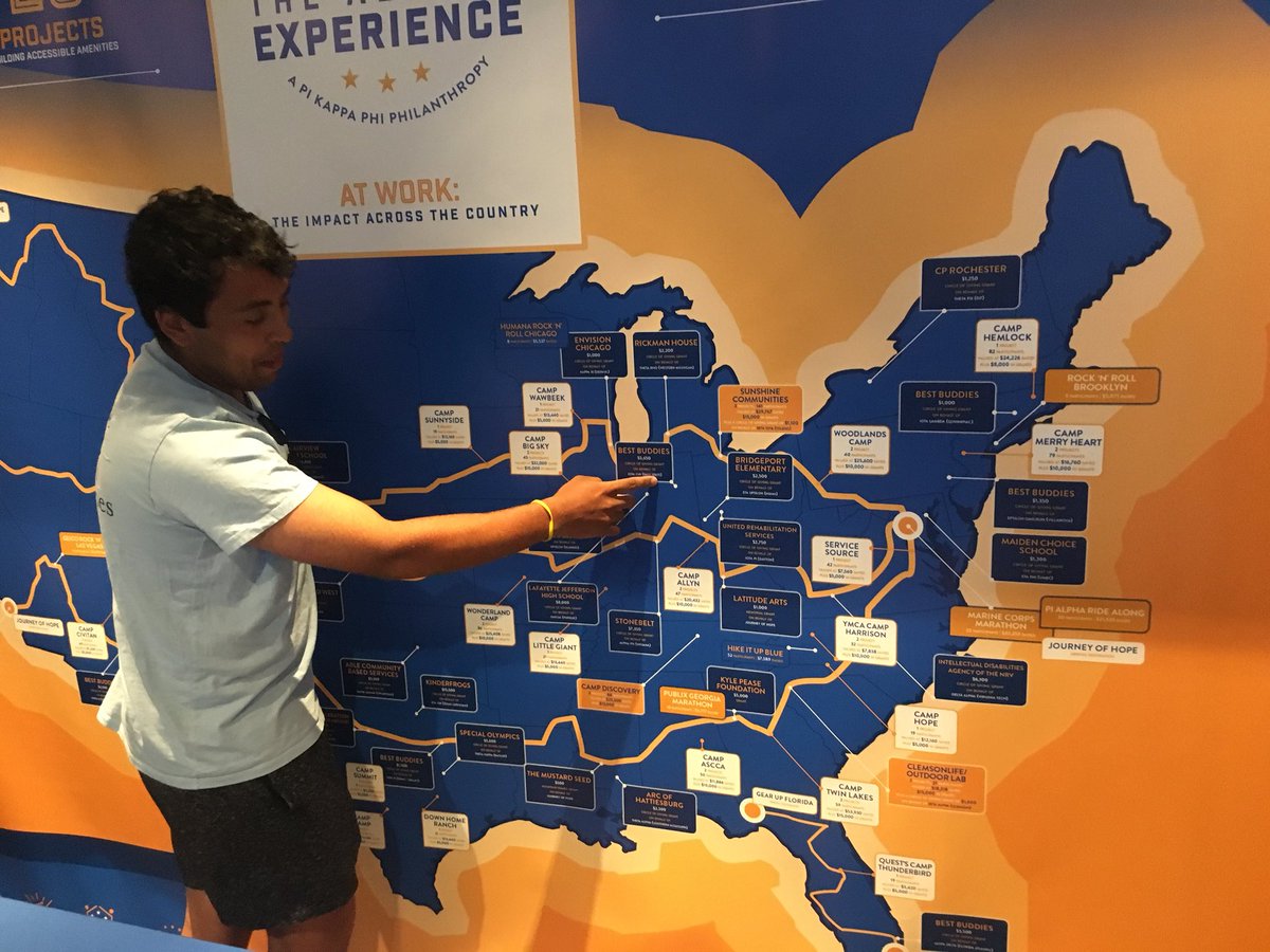 wvupikappalumni's tweet photo. Met up with Associate Member @sparmer9 at #sc56 He showed us a few spots he stopped during his summer with @abilityexp Were very proud of the work you’ve done! #pikappproud https://t.co/azbVU98PZW