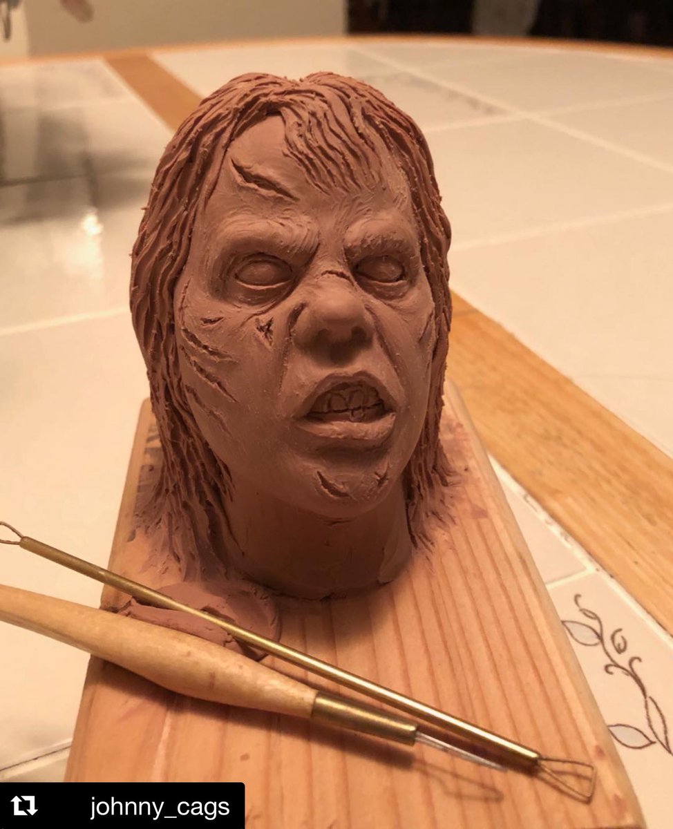 JCaglioneJr's tweet photo. A rough little clay doodle I started...thinking about the greatest Dick Smith and The Exorcist.
#makeuplegend #dicksmith #theexorcist #makeup #horrorfilm https://t.co/tTivc9ScjF