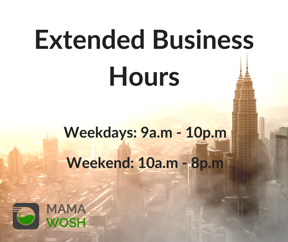 mamawosh's tweet photo. Stuck in the terrible traffic? Or working overtime? 😣

No worries, you can now arrange a later pick up time with our extended business hours.🤣

No more rushing home. Drive safe and Mama will take care of your laundry. 👕 https://t.co/xXFHLKJi0E