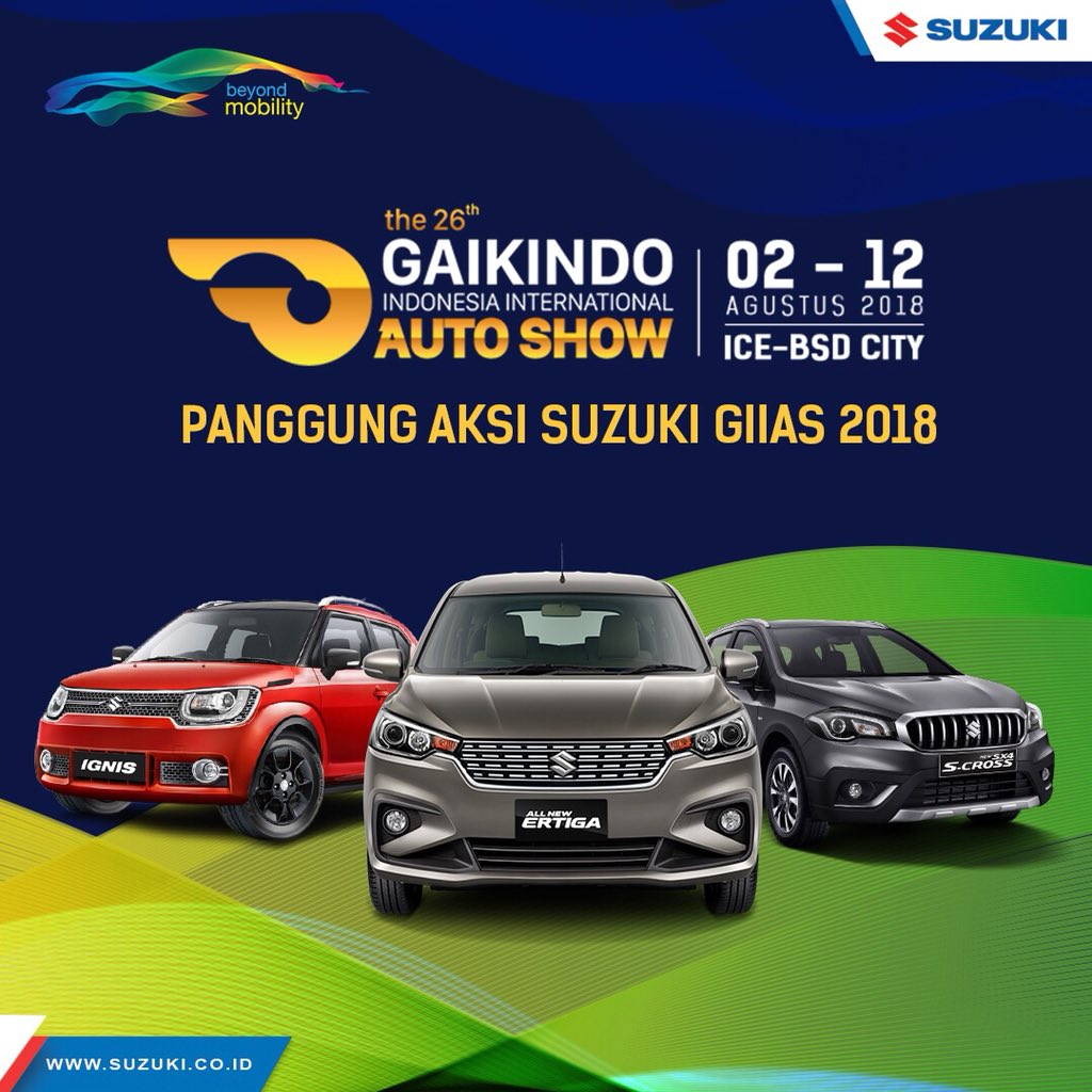 SuzukiIndonesia's tweet photo. Di GIIAS 2018 nanti, Suzuki akan menampilkan sesuatu yang berbeda dari biasanya. Dengan tema Urban Sporty Gear, Suzuki siap memberikan aksi menarik & menghibur untuk kamu di panggung Suzuki GIIAS 2018.
#Suzuki #SuzukiIndonesia #UrbanSportyGear #SuzukiGIIAS2018 #RoadToGIIAS2018 https://t.co/F6r8a8PydO
