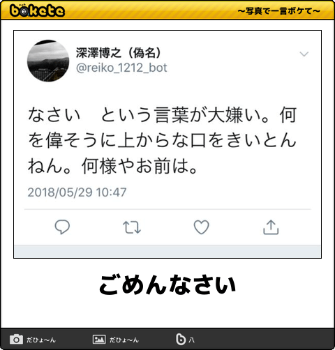 ハゲててごめんなさい