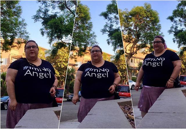 DrVixenne's tweet photo. Wishing I’d taken a better photo of my outfit today, but I’m just glad I took a picture at all.
.
Wearing my @proudmaryfashion Pink Sparkly skirt with @lanebryant #ImNoAngel T-shirt.
.
Not bad for a Saturday. .
.
#psootd #fatflow #fatfemme #visiblyplussize #ootd #plusfashion… https://t.co/0fAb3kTugp