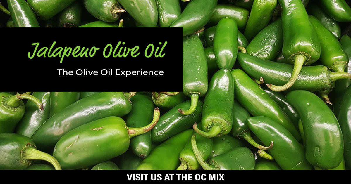 WeOliveOCMix's tweet photo. Feel the delicious burn with our, fan favorite, Jalapeno Flavored Olive Oil. Fresh jalapenos are crushed with the olives to create this naturally flavored olive oil. This wonderfully vibrant olive oil has a nice heat without being over-powering. 😍 https://t.co/wXFZRAAdyD