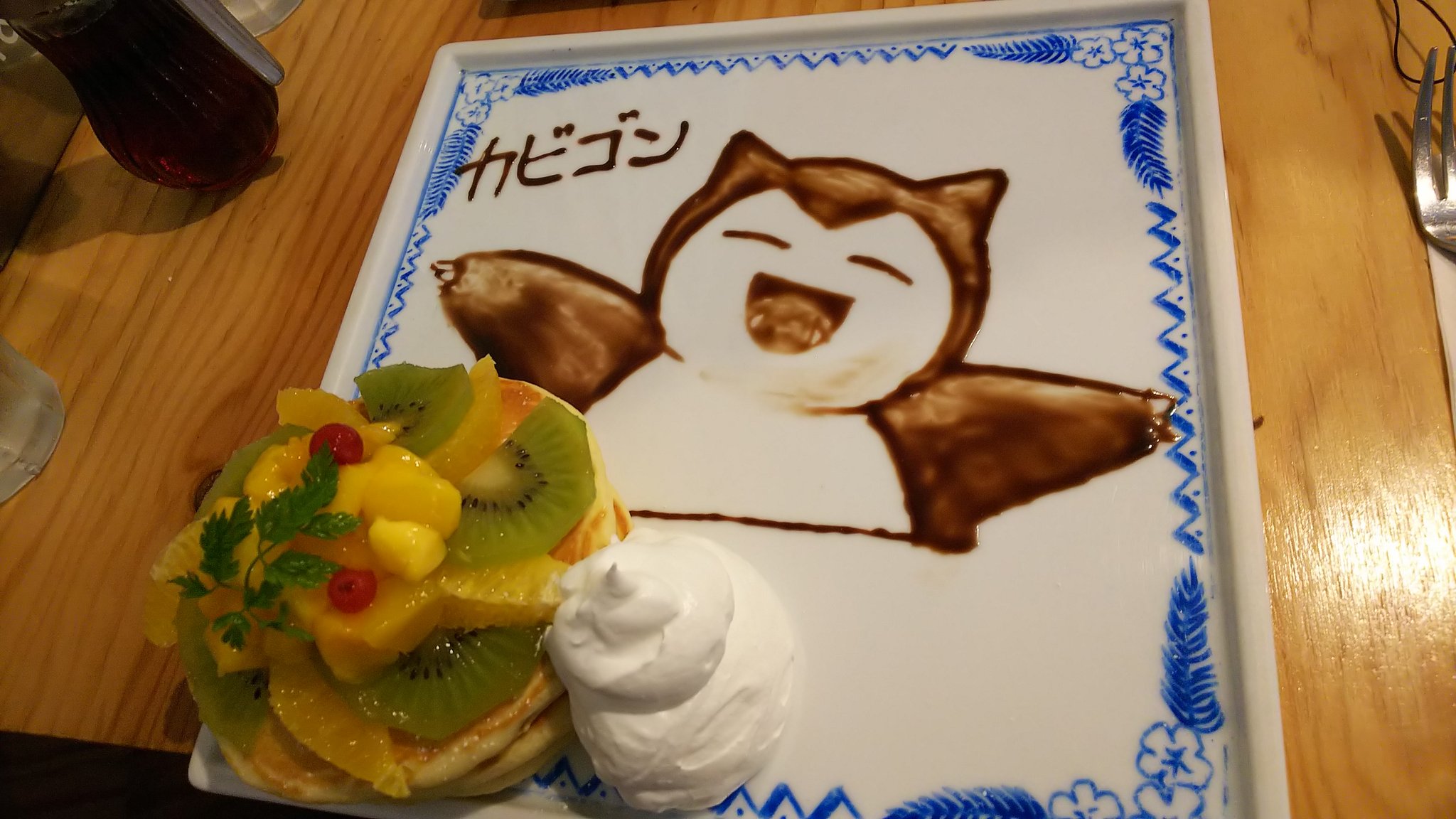 Yugon Froglove Auf Twitter Art Weets Cicaでカビゴンのアートパンケーキを頼みました