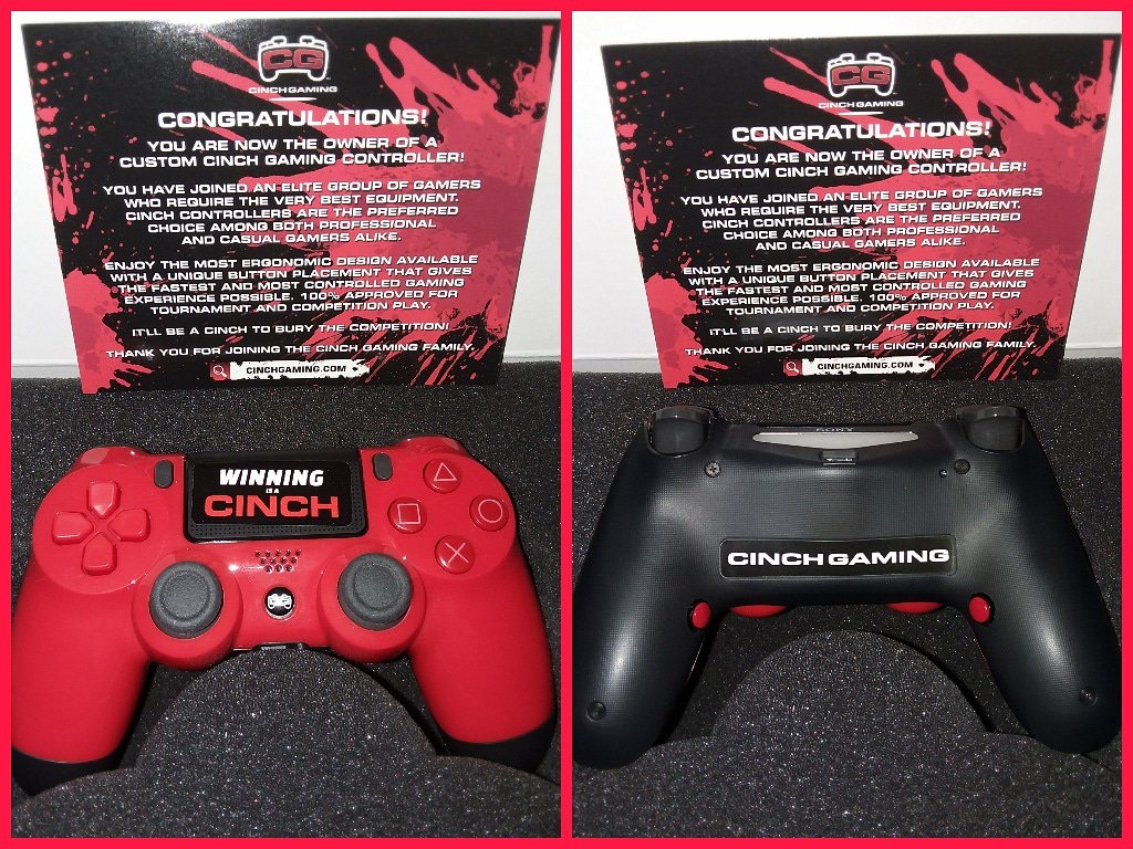 OfficialGoonSq1's tweet image. Just got this in today! Go check out Cinchgaming.com for all your custom controller needs. Use code GOON for a discount! @CinchGaming @zTriKz @Mighty_RTs @FEAR_RTs @FearRTs @xSP_RT @ShoutRTs #WinningIsACinch #PS4 #Custom #RedOnRed #ActionButtons #Cinch #Sponsor #GoonSquad