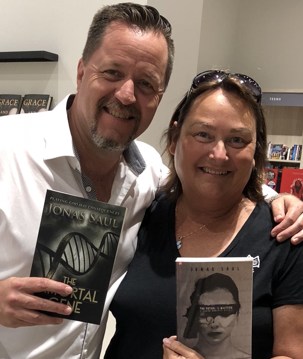 Faye_E_Arcand's tweet photo. Went to Kelowna today to support fellow writer Jonas Saul! So looking forward to reading The Future is Written and The Immortal Gene! #TheImmortalGene #TheFutureIsWritten #JonasSaul #WriterLife   #SupportEachOther https://t.co/u6cmyw3nxW