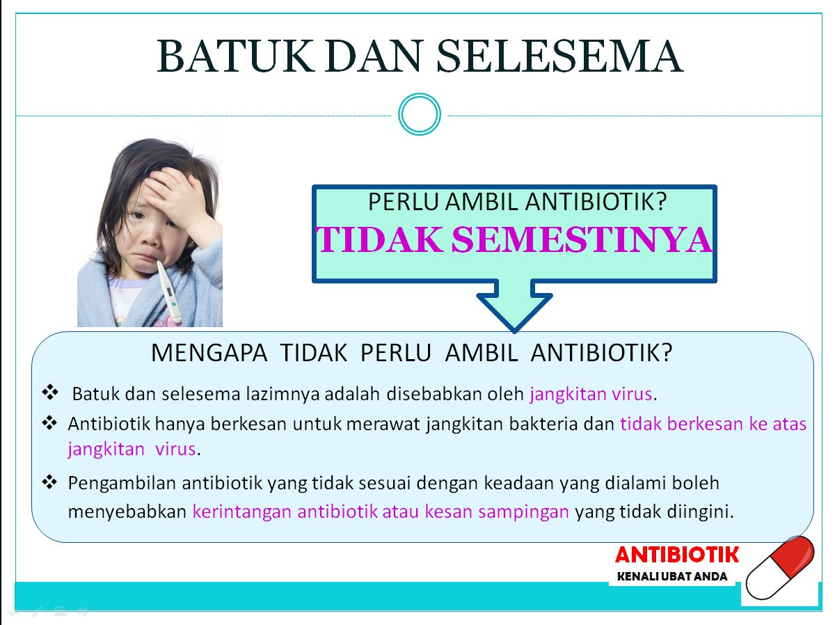 Twitter ä¸Šçš„ Geng Farmasi Otai Knpe X De Antibiotik Diberikan Kalo Saya Selsema Antibiotik Utk Jangkitan Bakteria Demam Selsema Pula Disebabkan Virus Https T Co Lrsrmsvd71 Twitter