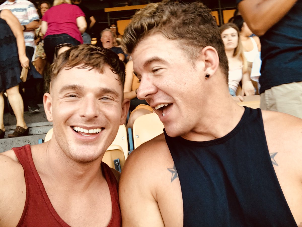 BrentCorrigan's tweet image. A rare moment of “just happy to be here together.”  @Dodgers Stadium for the @JonPardi, @SamHuntMusic and @LukeBryanOnline concert with @jjknightxxx