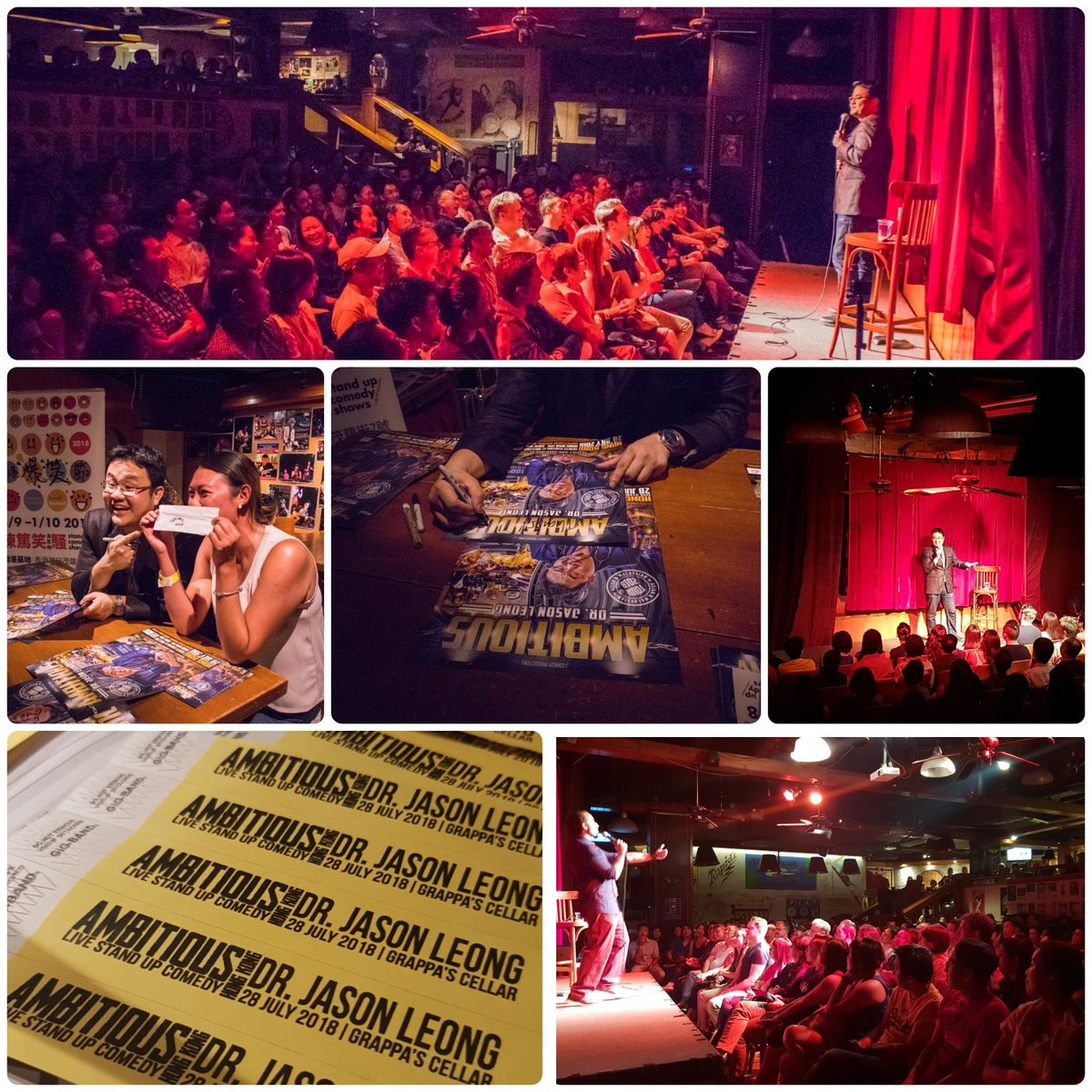 DrJasonLeong's tweet photo. Last night was an absolute blast. Thank you Hong Kong for selling out Grappa's Cellar and then some!
Place was packed and I can safely say the audience has never been closer to my crotch.
A perfect way to end #Ambitious2018
Thanks for the love! https://t.co/fdSqQe7iJB
