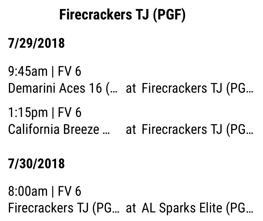 FirecrackersTj's tweet photo. PGF Can’t Wait...12 hours and counting! Fountain Valley F6 Come See Us! #PGF2018 https://t.co/v5XlbTdW52